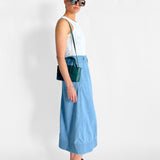 Duane Denim Midi Wrap Skirt