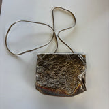 A-Esque Gold Leather mini Bag