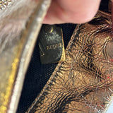 A-Esque Gold Leather mini Bag
