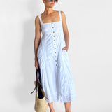 Marta Embroidered Midi Dress