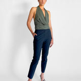 Deep Cowl Sheer Top