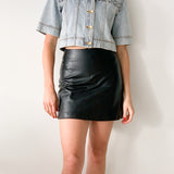 Palm Mini Leather Skirt