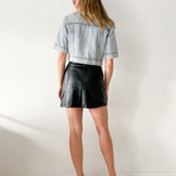 Palm Mini Leather Skirt