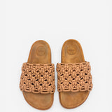 Kacey Braided Leather Platform Slide