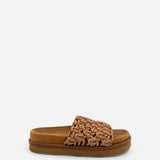 Kacey Braided Leather Platform Slide