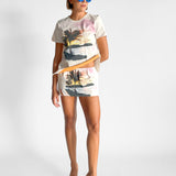 Lost Souvenir Crushed Tee and Skirt Set