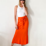 Priscilla Tie Midi Skirt