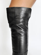 Thigh High CC Leather Boots