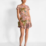 Tropicale Lattice Mini Dress