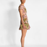 Tropicale Lattice Mini Dress