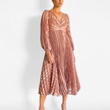 Burnout Sunray Midi Dress