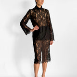Zemira Lace Top & Midi Skirt Set