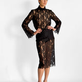 Zemira Lace Top & Midi Skirt Set