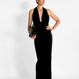 Martin Plunge Velvet Gown