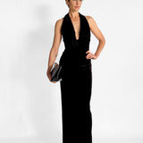 Martin Plunge Velvet Gown