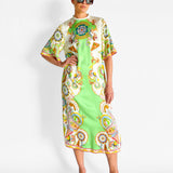 Pinball Silk Midi Dress