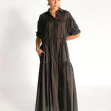 Tiered Drawcord Dress