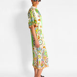 Pinball Silk Midi Dress