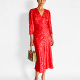 Azel Jacquard Midi Dress
