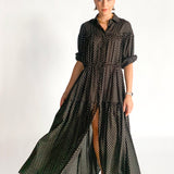 Tiered Drawcord Dress