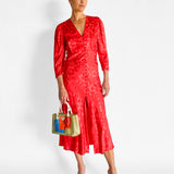 Azel Jacquard Midi Dress