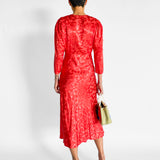 Azel Jacquard Midi Dress
