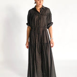 Tiered Drawcord Dress