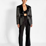 Inge Wool Silk Duchesse Satin Blazer