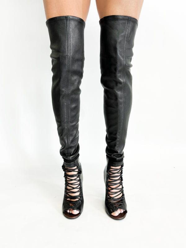 Nunka Leather Thigh High Boots