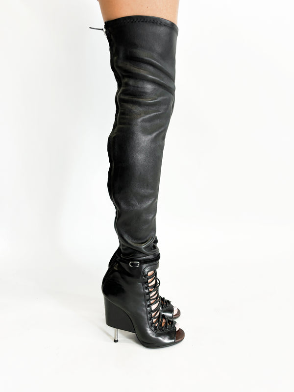 Nunka Leather Thigh High Boots