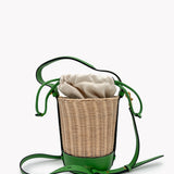 Leather & Straw Basket Bag