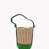 Leather & Straw Basket Bag