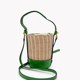 Leather & Straw Basket Bag