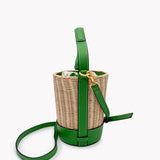 Leather & Straw Basket Bag