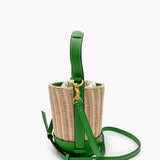 Leather & Straw Basket Bag