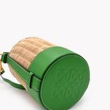 Leather & Straw Basket Bag