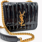 Patent Matelasses Monogram Chain Bag