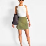 Mia Boiled Wool Knit Skirt