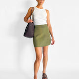 Mia Boiled Wool Knit Skirt