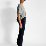 Kick Cropped Stretch Cotton Flared Pant