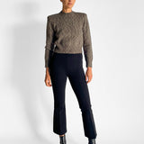 Boucle Shoulder Pad Sweater