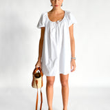 Drawcord Mini Dress