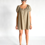 Drawcord Mini Dress