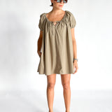 Drawcord Mini Dress