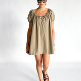 Drawcord Mini Dress