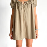 Drawcord Mini Dress