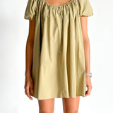 Drawcord Mini Dress