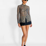 Cotton Blend Lace Shirt