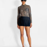 Layered Pleated Mini Skirt
