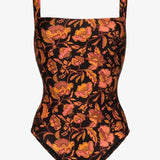 Square Maillot In Hibiscus